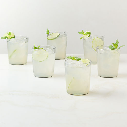 Sesta Light Grey Acrylic Double Old-Fashioned Glasses Set of 6