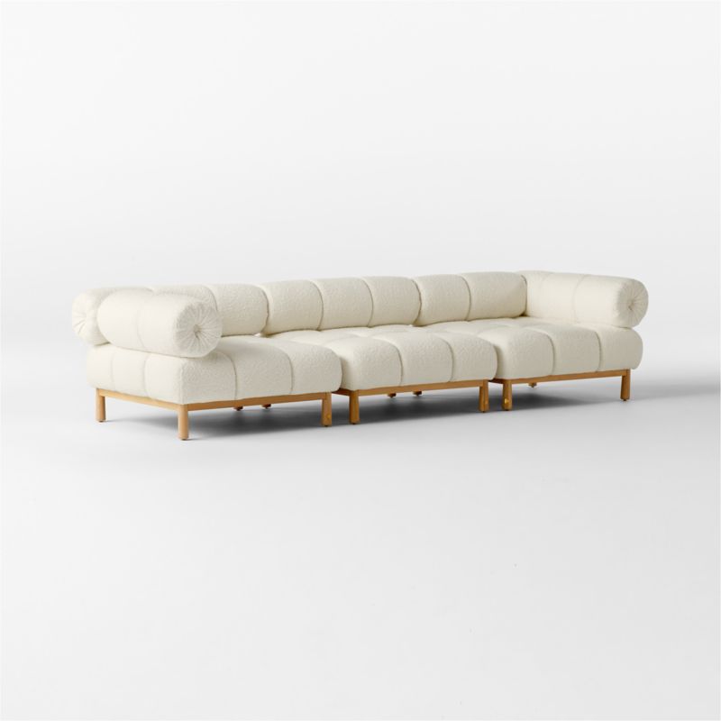 Sevigne 3-Piece Modular Ivory Boucle Sectional Sofa by goop