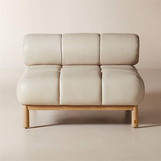 Sevigne Bone Leather Armless Chair by goop