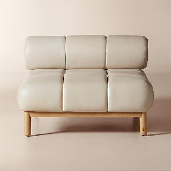 Sevigne Bone Leather Armless Chair by goop
