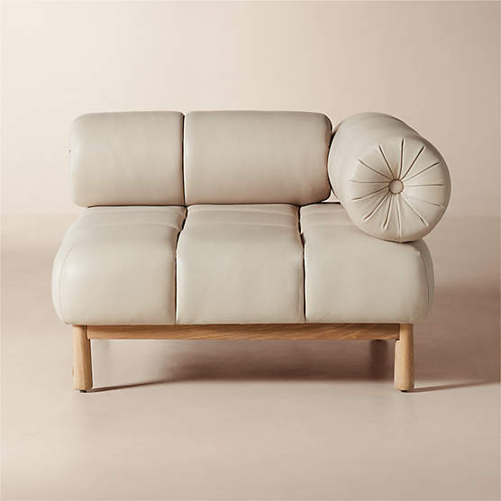 Sevigne Bone Leather Corner Chair by goop