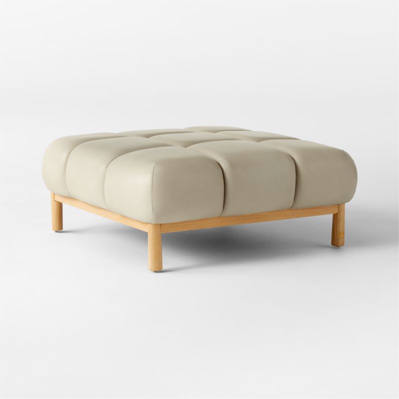 Sevigne Bone Leather Ottoman by goop - image 5 of 7