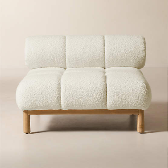 Sevigne Ivory Boucle Armless Chair by goop