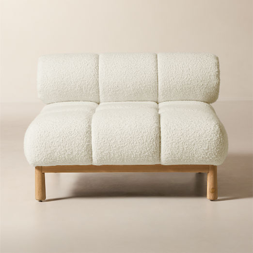 Sevigne Ivory Boucle Armless Chair by goop