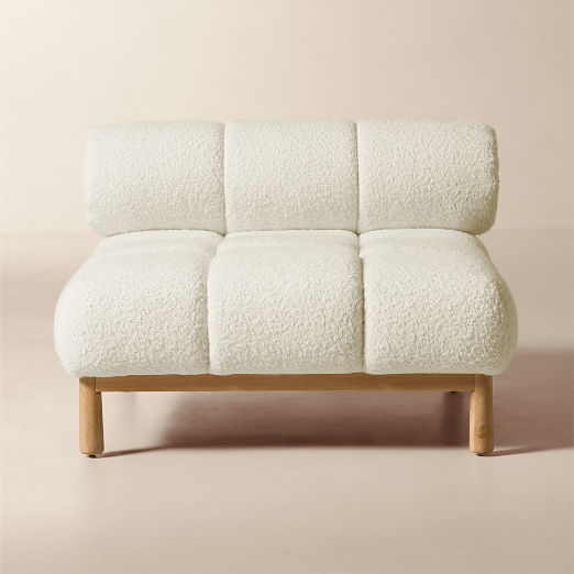 Sevigne Ivory Boucle Armless Chair by goop