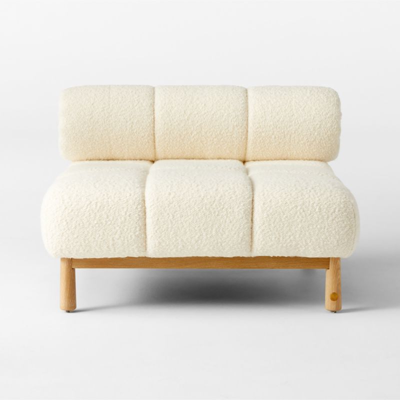 Sevigne Ivory Boucle Armless Chair by goop - image 7 of 12