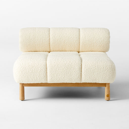 Sevigne Ivory Boucle Armless Chair by goop