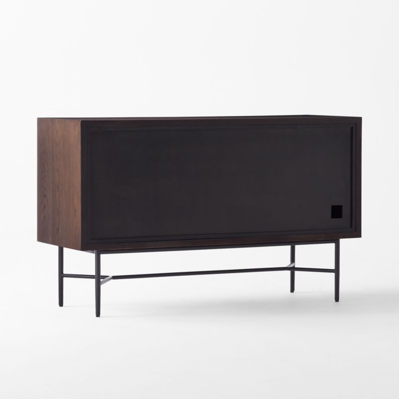 Seymour 49" Black Lacquered Linen Credenza - image 10 of 12