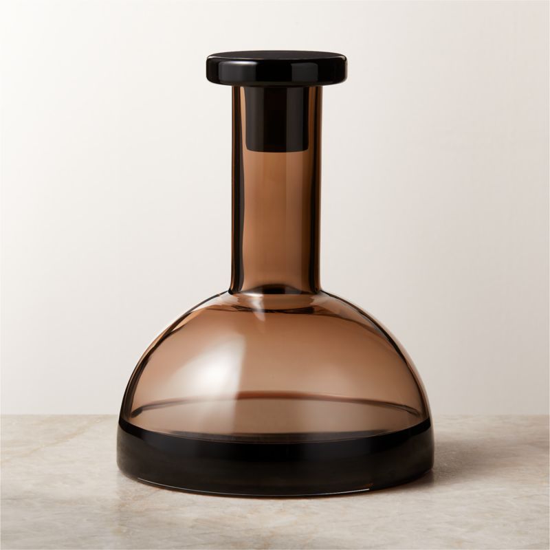 View Sofia Smoked Glass Wine Decanter by Gianfranco Frattini details