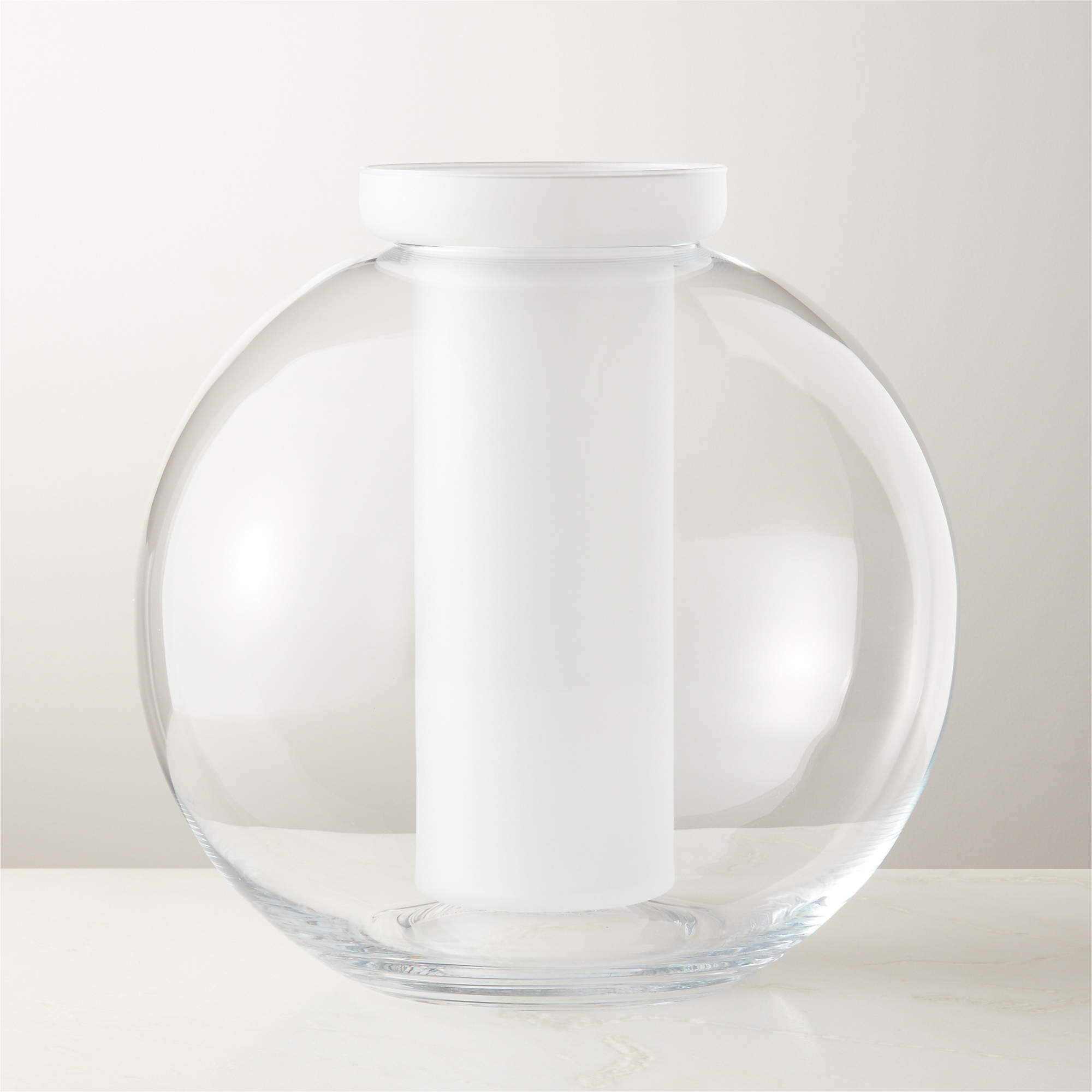 Sfera Modern Globe Glass Vase + Reviews CB2