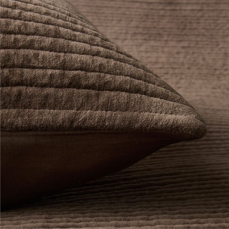 Shadow Dark Mink Brown Velvet King Pillow Shams Set of 2 - image 3 of 6