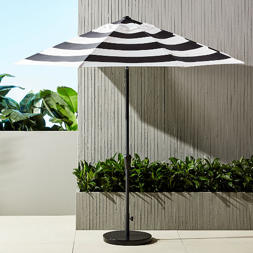 black and white parasol