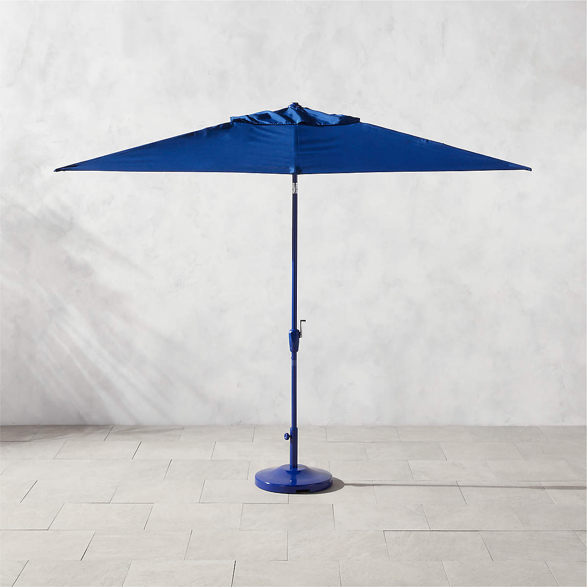 Shadow Rectangle Cobalt Umbrella with Base CB2 Canada