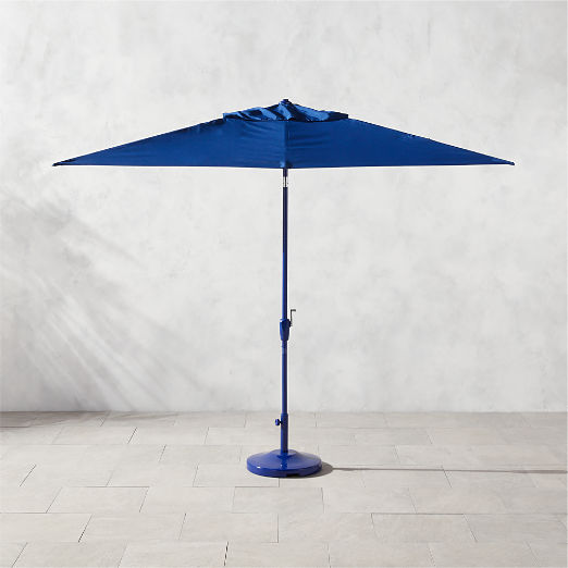 Shadow Rectangle Cobalt Umbrella with Base