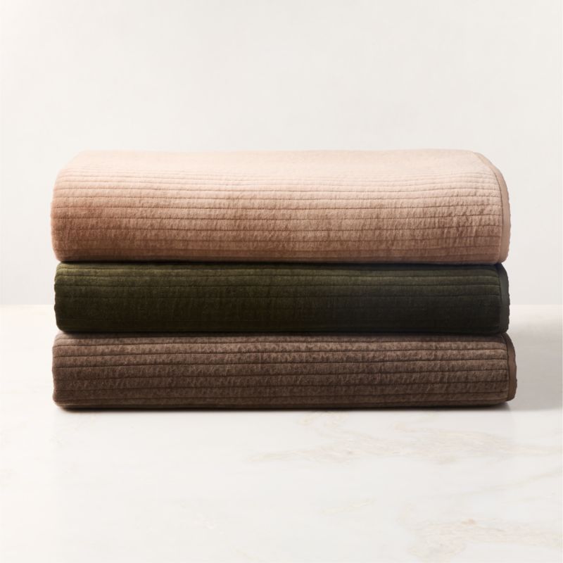 Shadow Dark Mink Brown Velvet Full/Queen Quilt - image 4 of 5