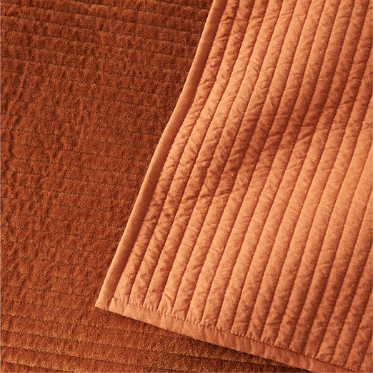 Shadow Copper Velvet Standard Pillow Shams Set of 2