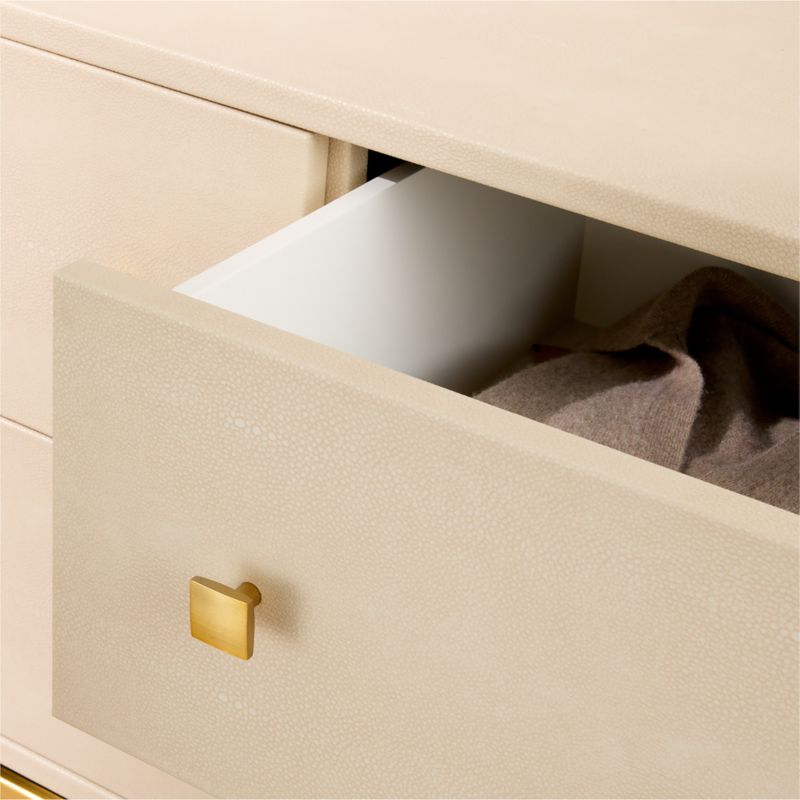 Shagreen 58" Warm White 4-Drawer Dresser - image 7 of 8
