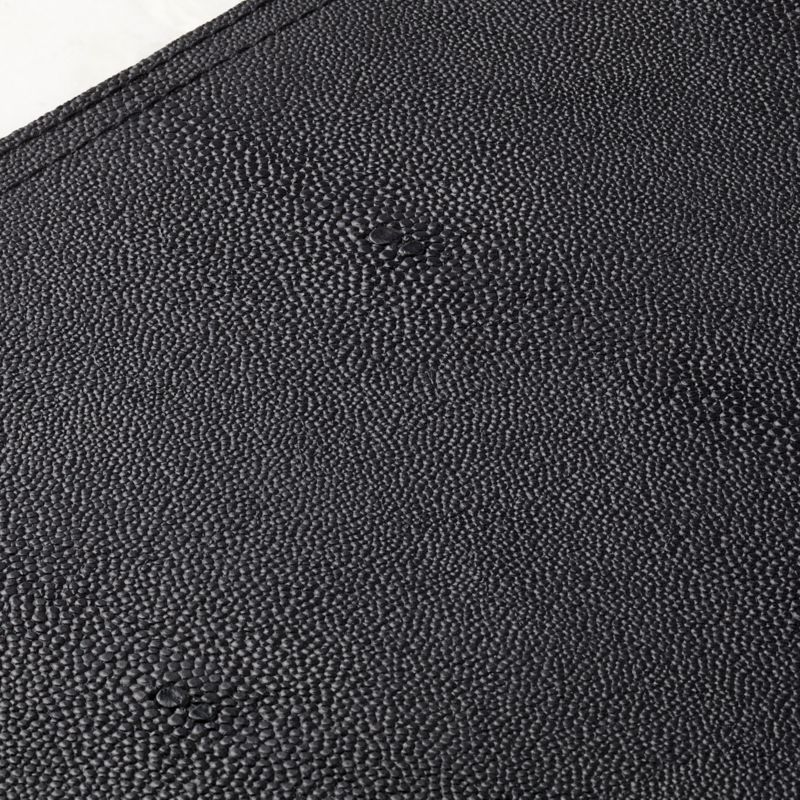 Black Shagreen Faux-Leather Square Placemat - image 2 of 4