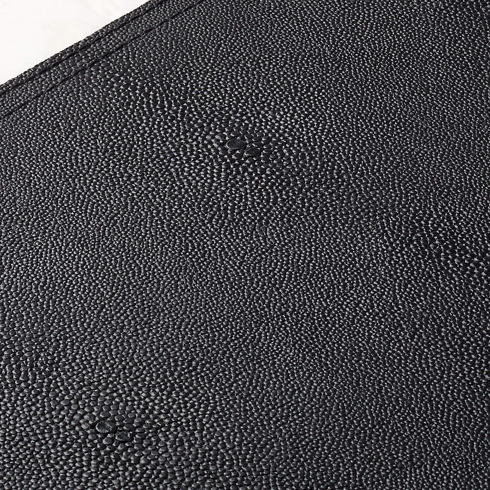 Modern Black Shagreen Faux-Leather Square Placemat + Reviews