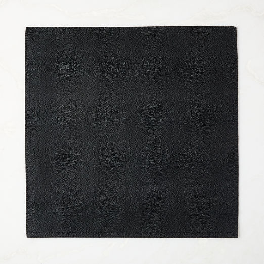 Black Shagreen Faux-Leather Square Placemat