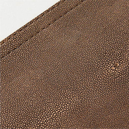 Brown Shagreen Faux-Leather Square Placemat