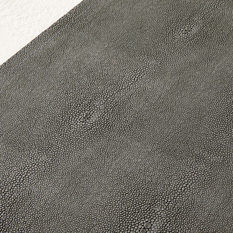 Charcaol Grey Faux Shagreen Leather Placemat - image 2 of 4