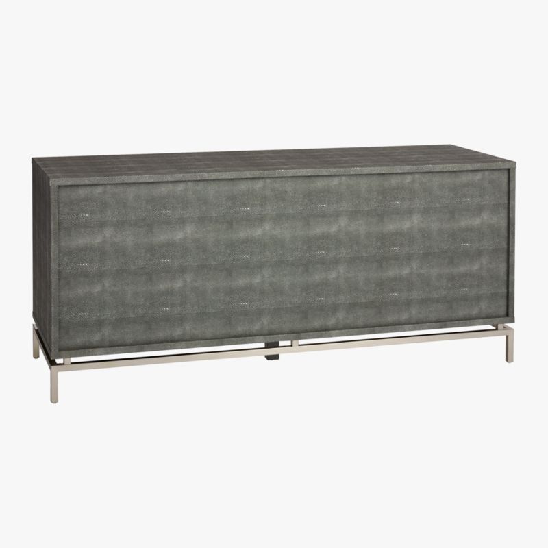 Grey Shagreen Embossed Low Dresser - image 6 of 7