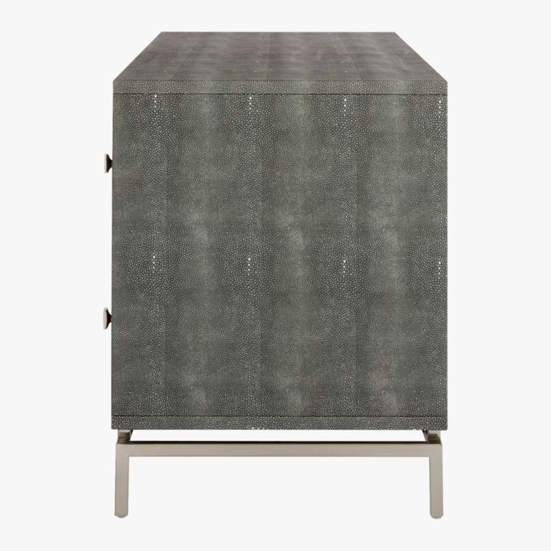 Grey Shagreen Embossed Low Dresser - image 5 of 7