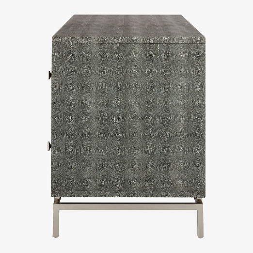 Grey Shagreen Embossed Low Dresser