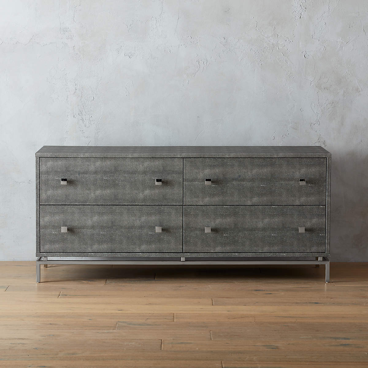 Shagreen Embossed Low Dresser + Reviews CB2