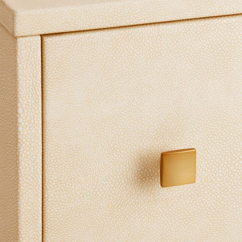 Ivory Shagreen Embossed Low Dresser - image 7 of 8