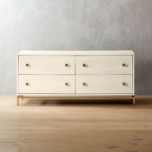 Modern Dressers And Chests Of Drawers Cb2 Ivory Reen Embossed Low Dresser