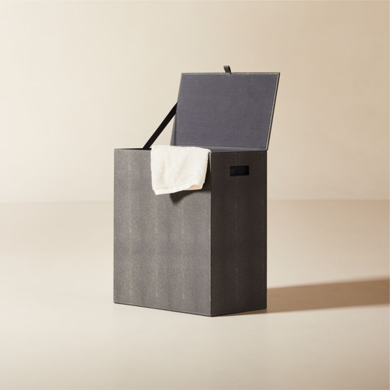 Shagreen Grey Laundry Hamper - image 2 of 4