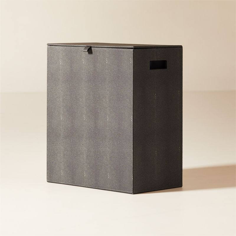 Shagreen Grey Laundry Hamper - image 0 of 4