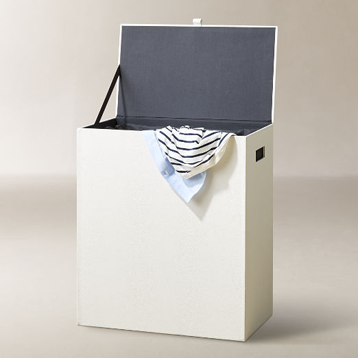 Shagreen Ivory Laundry Hamper