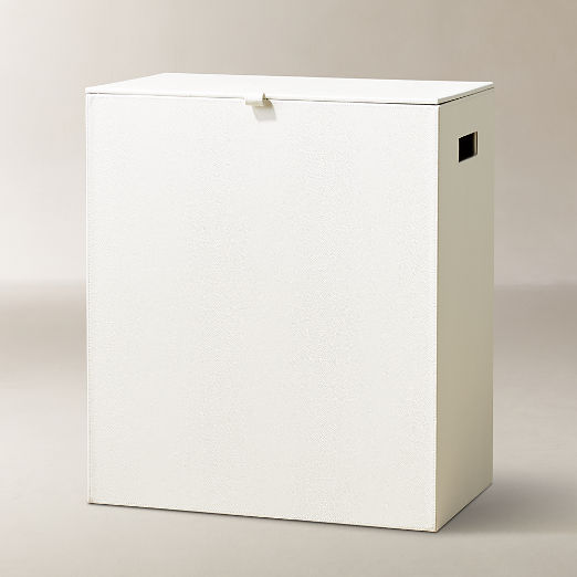 Shagreen Ivory Laundry Hamper