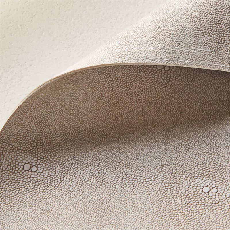 Oat Shagreen Faux-Leather Square Placemat - image 2 of 6