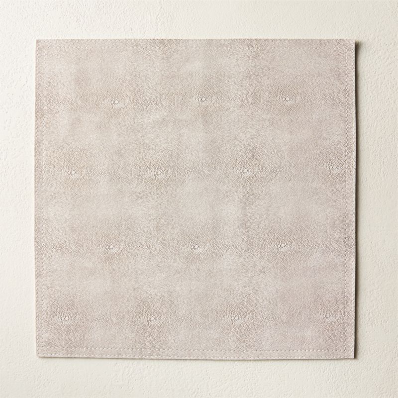View Oat Shagreen Faux-Leather Square Placemat details