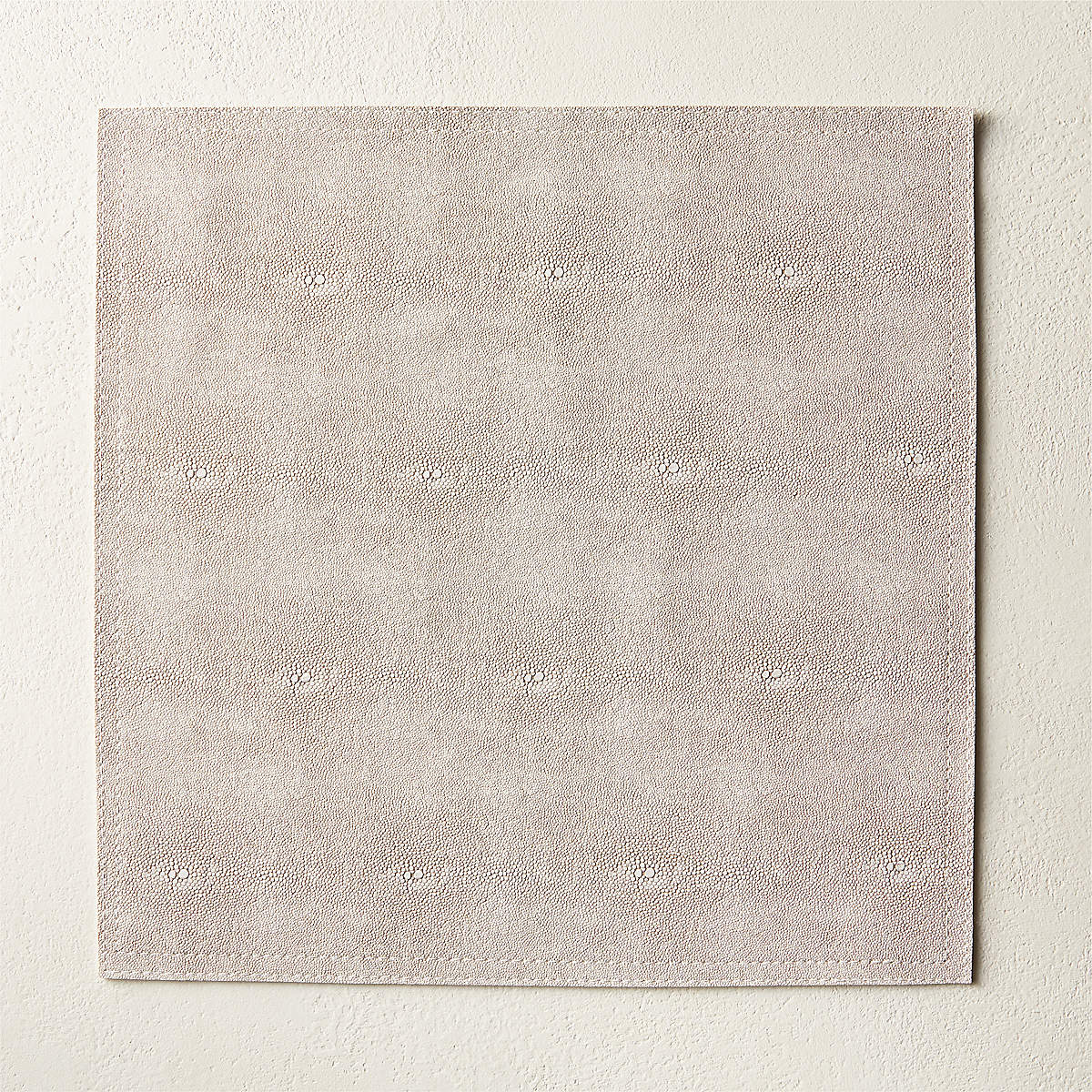 Faux Shagreen Leather Placemat in Oat | CB2