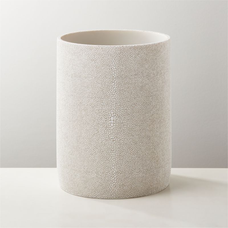 View Shaw Shagreen Ivory Wastecan details