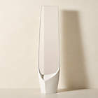 Lea Warm White Striped Linen Sheer Window Curtain Panel 48"x84"