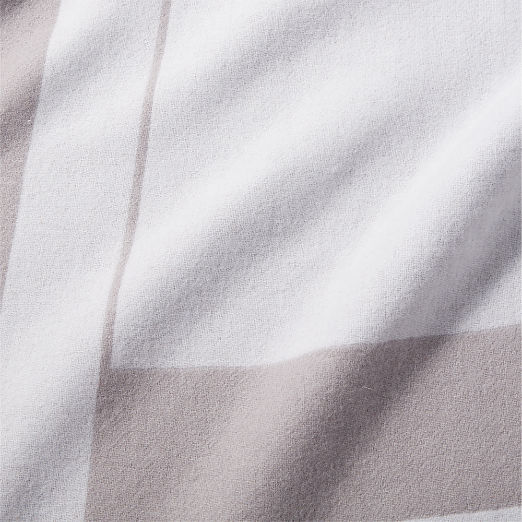 Shift Warm Grey Merino Wool Reversible Throw Blanket 50"x70"