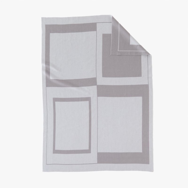 Shift Warm Grey Merino Wool Reversible Throw Blanket - image 2 of 5