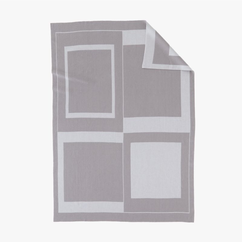 Shift Warm Grey Merino Wool Reversible Throw Blanket - image 1 of 5