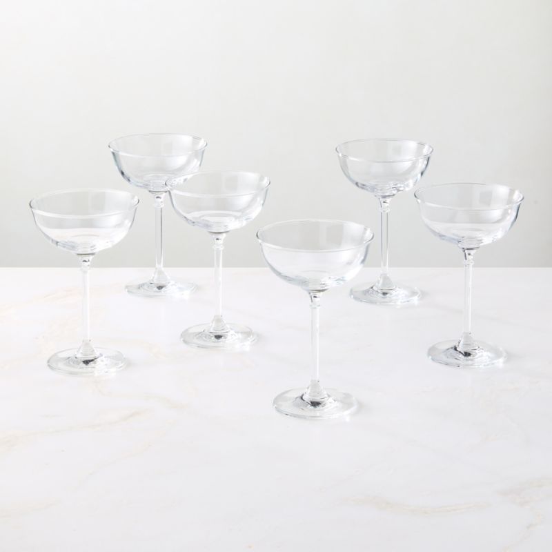 Shiloh Coupe Glasses Set of 6 - image 1 of 2