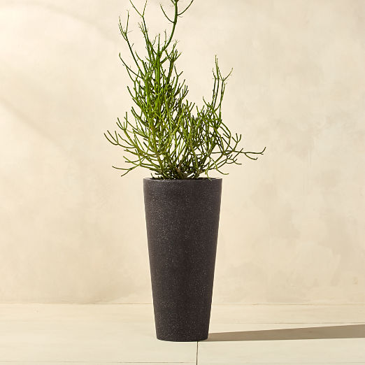 Shore Black Stone Indoor/Outdoor Planter Tall