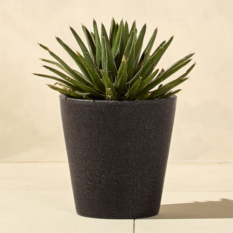 Shore Black Stone Indoor/Outdoor Planter Medium - image 1 of 8