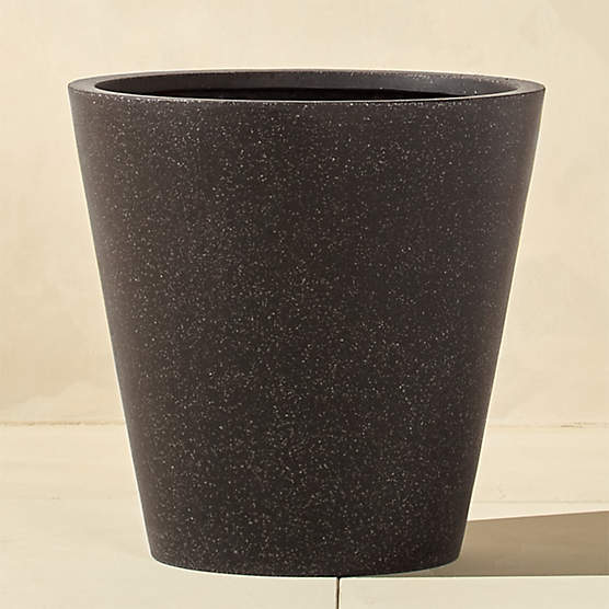 Shore Black Stone Indoor/Outdoor Planter Large