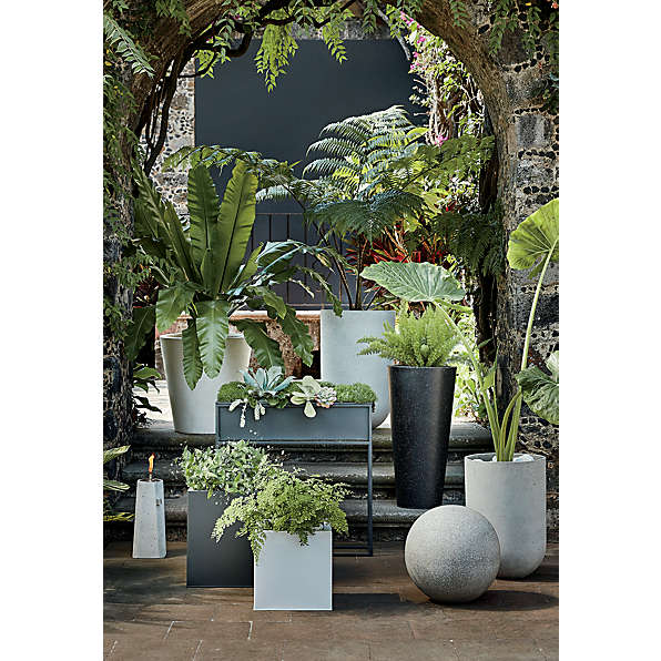 Flatform Charcoal Cement Indoor/Outdoor Planter Extra-Tall