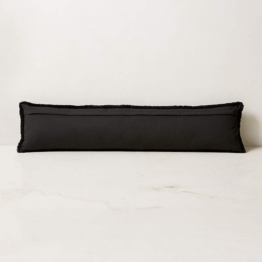 Black fur body outlet pillow